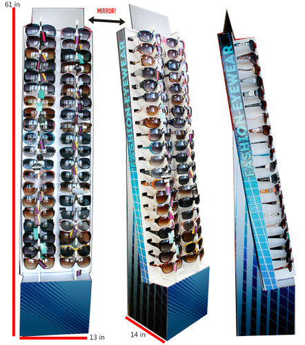 40 PIECES SUNGLASSES CARDBOARD FLOOR DISPLAY
