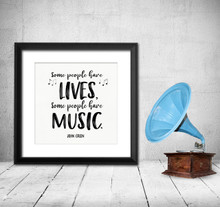Some People Have Music John Green Quote Art Print. Musical Literary Inspirational Print For Home or Office