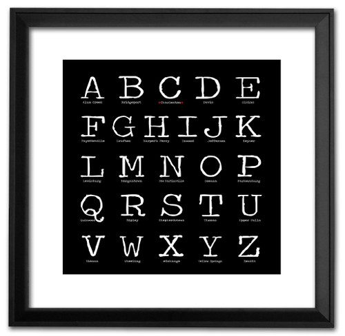 WV ABCs Fine Art Print For Library, Home or Dorm