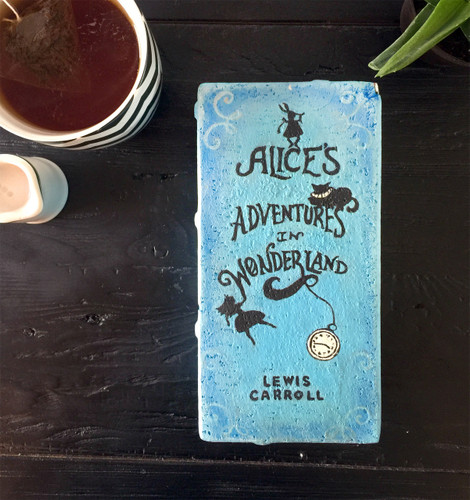 Alice's Adventures in Wonderland - Lewis Carroll Exclusive Artisan Hand-Painted Garden Bricks or Book End