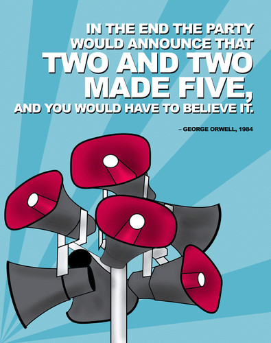 Nineteen Eighty Four, George Orwell Quote Poster Set