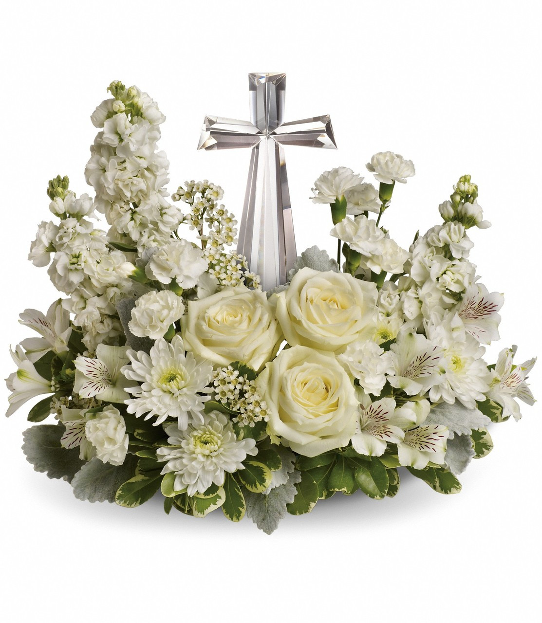 Crosses With Flowers Cross sympathy flowers by