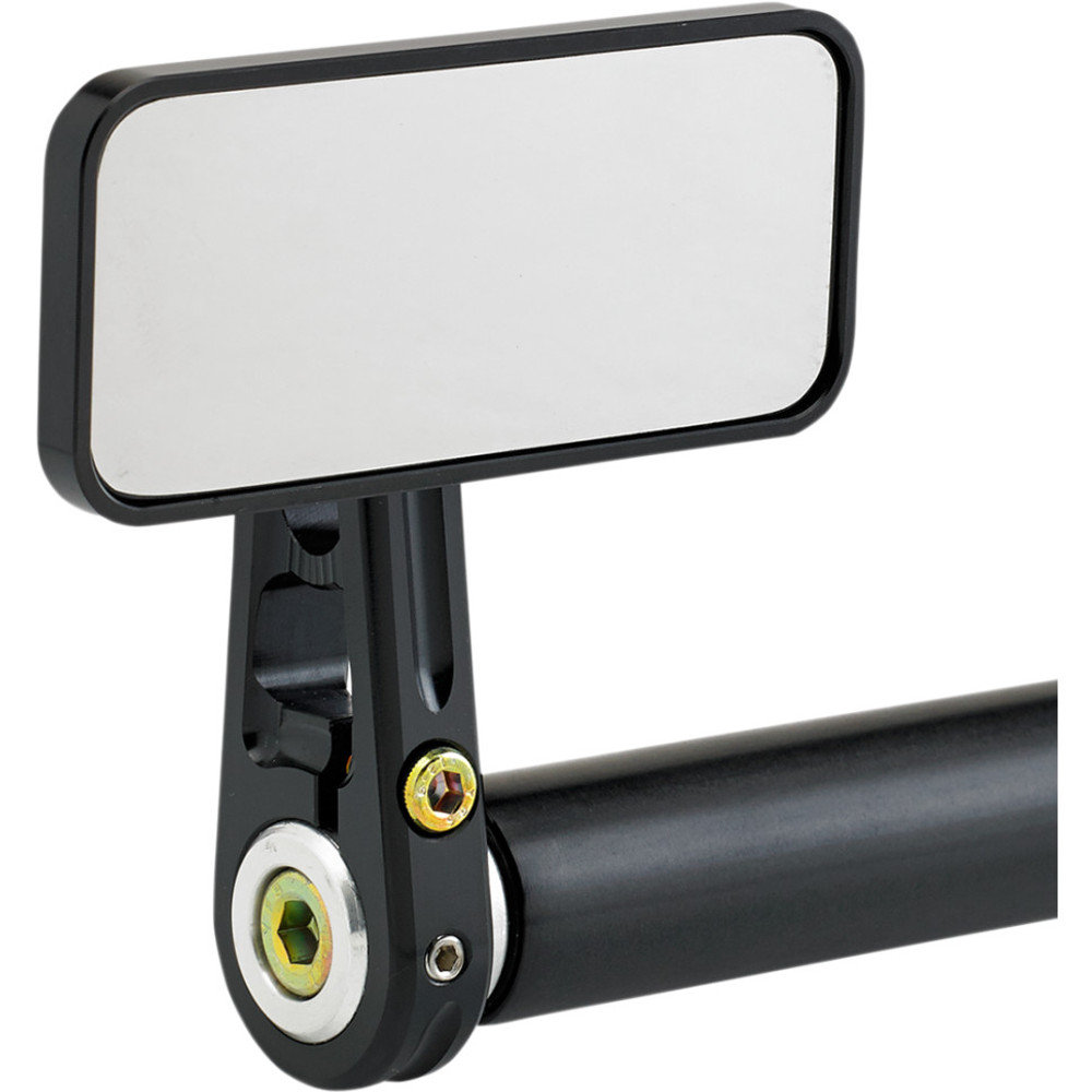Joker Machine Rectangle Black Anodized Bar End Mirror Stem D Get