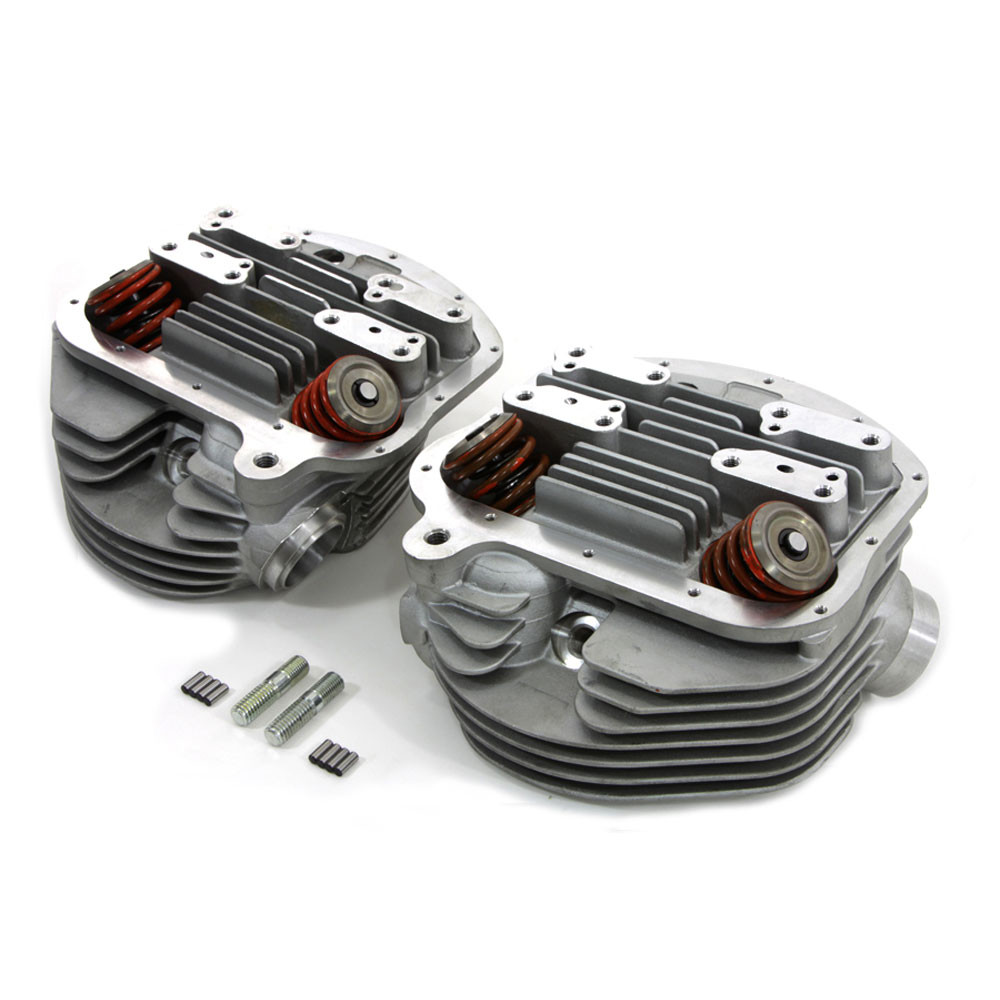 VTwin Replica Panhead Cylinder Head Set with Valves for 19551962 Harley Get Lowered Cycles