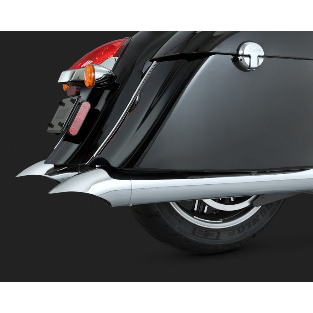 Vance & Hines Chrome Turndown SlipOn Exhaust Mufflers for Indian Chief