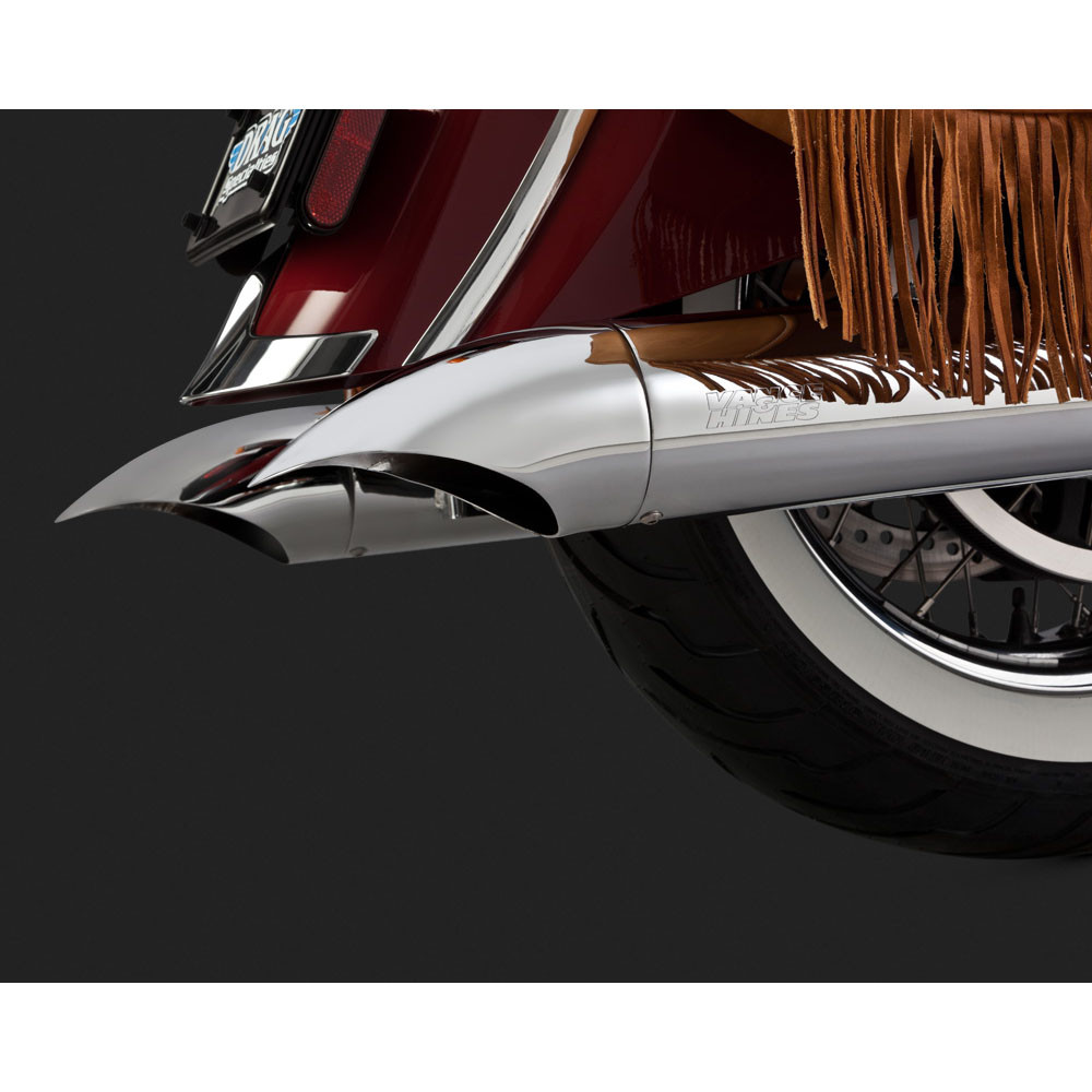 Vance & Hines Chrome Turndown SlipOn Exhaust Mufflers for Indian Chief