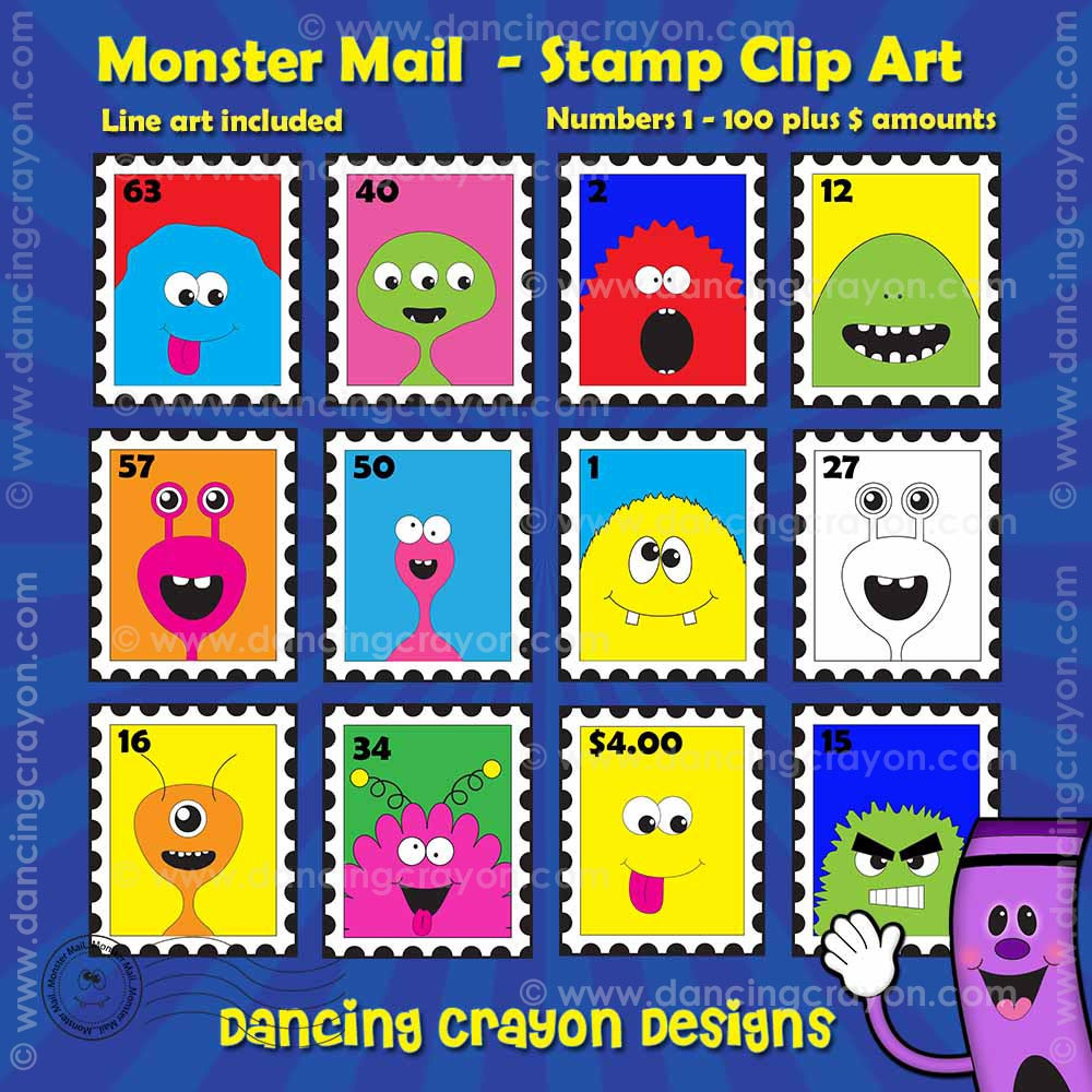 Stamps Clipart Monster Mail Clipart Stamps