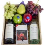 Red and White Wine Deluxe Fruit Gift