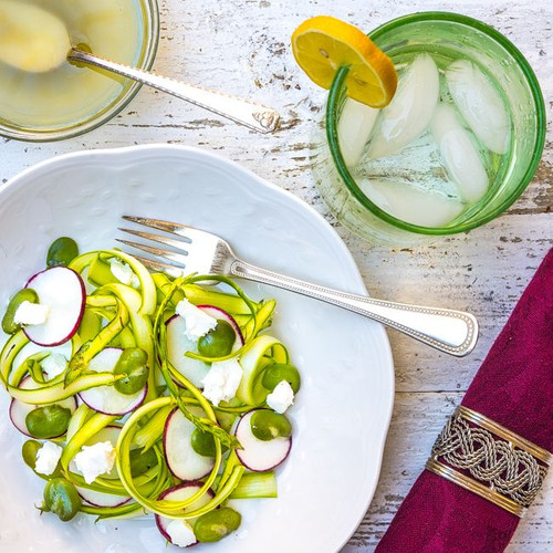 Spring Salad with Goat Cheese and Lemon Thyme Vinaigrette