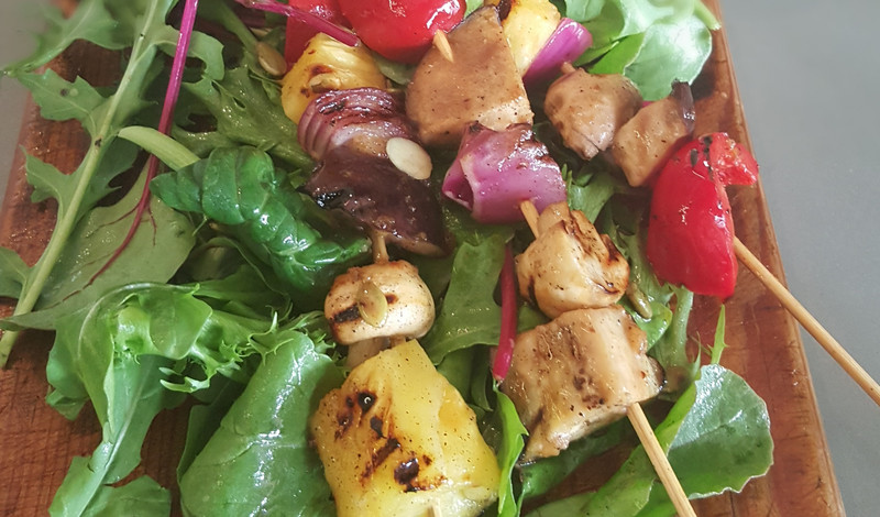 Spicy Lemon Veggie Skewers
