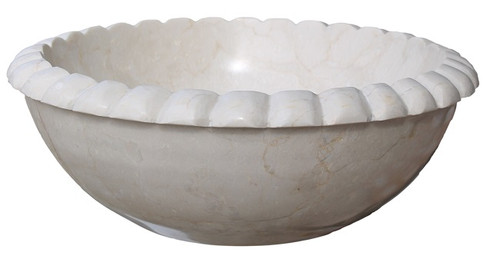 Rope Natural Stone Vessel Sink - Beige Marble (Clearance)