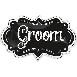 27" groom charlkboard marquee