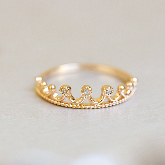 Crown Tiara Ring Rose Gold