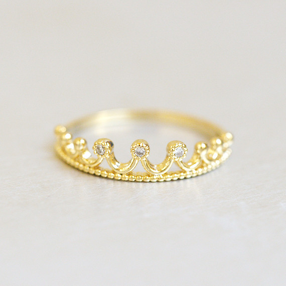 Crown Tiara Ring Gold