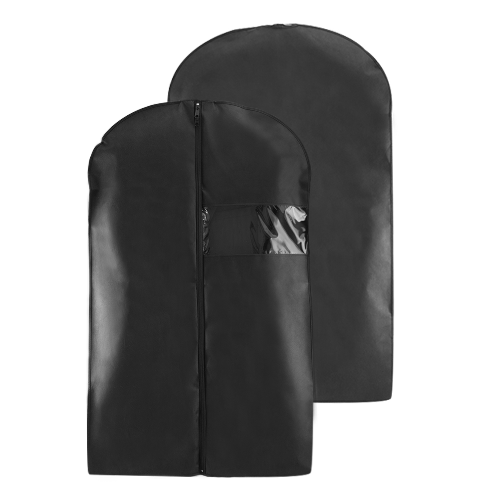Black Breathable Suit Carrier Travel Garment Cover Coat Dress Bag 40 Loading Zoom