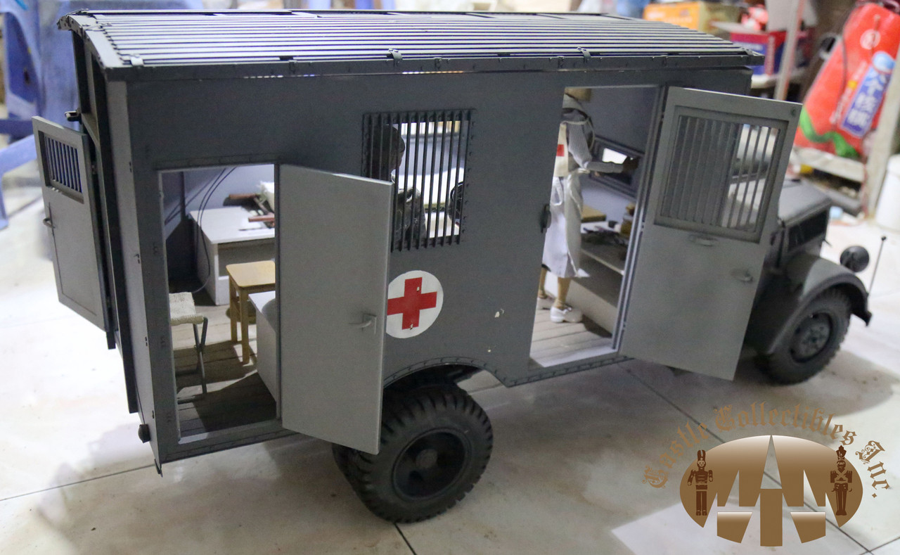 TM-1507] Toy Model 1:6 Scale Metal Opel Blitz Ambulance