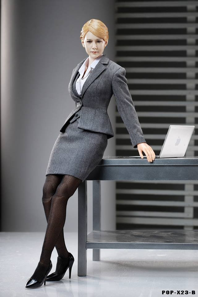 [POP-X23B] POP Toys Office Lady Doll Figure Business Suits in Grey