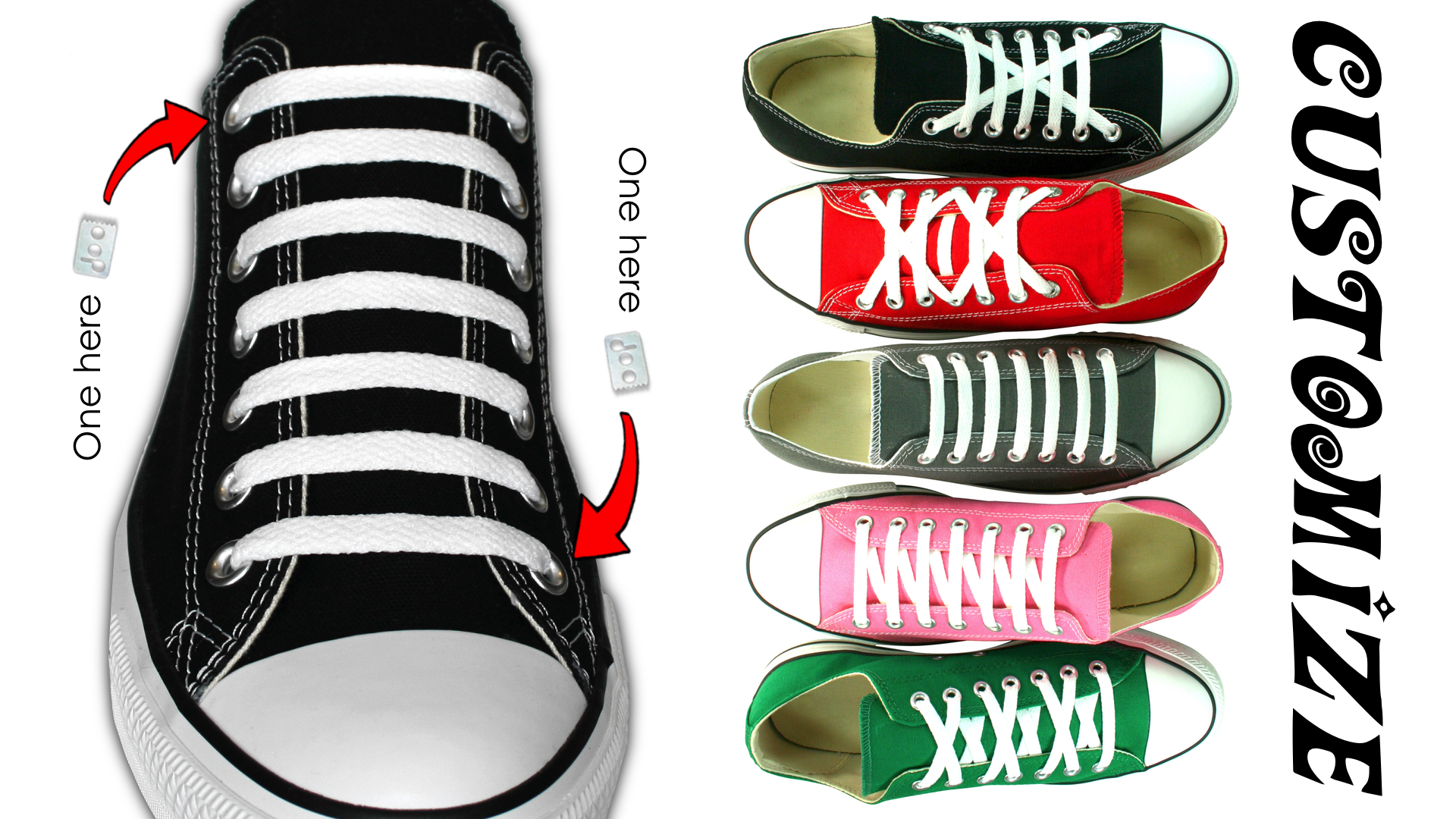 different shoelace styles for vans