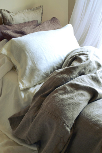 Natural Rustic Rough Heavy Weight Linen Quilt Cover / All sizes