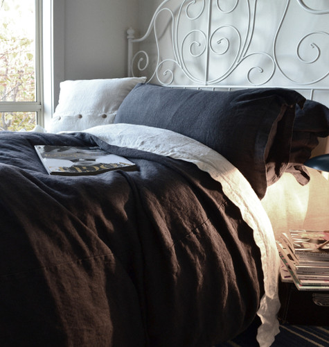 Peppercorn Rustic Heavy weight Linen Quilt/Duvet cover, All sizes
