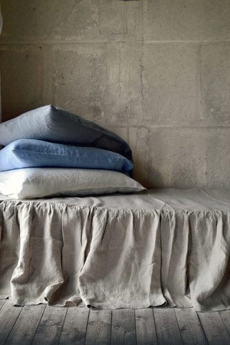 Ruffled Linen Valance⎮ Natural stonewashed linen