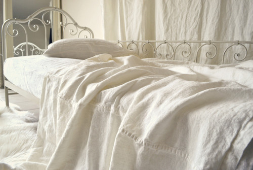 Ivory Heavy Weigh Rustic Coverlet/Bed cover