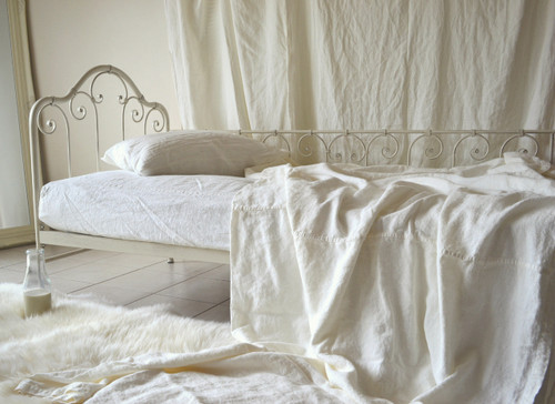 Ivory Heavy Weigh Rustic Coverlet/Bed cover