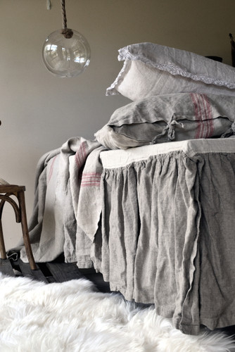 Heavy weight Linen Ruffled Valance⎮Bedskirt⎮Dust Ruffle