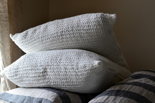 Ivory Waffle Linen Pillow Case. Super heavy weight linen
