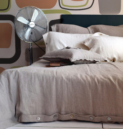 Pure Elegance, Softened natural linen duvet cover, Natural