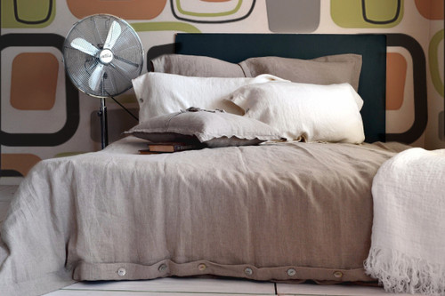 Pure Elegance, Softened natural linen duvet cover, Natural