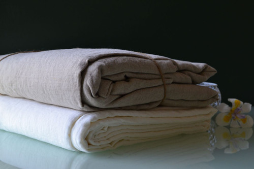 Luxurious linen King size top sheet, Natural