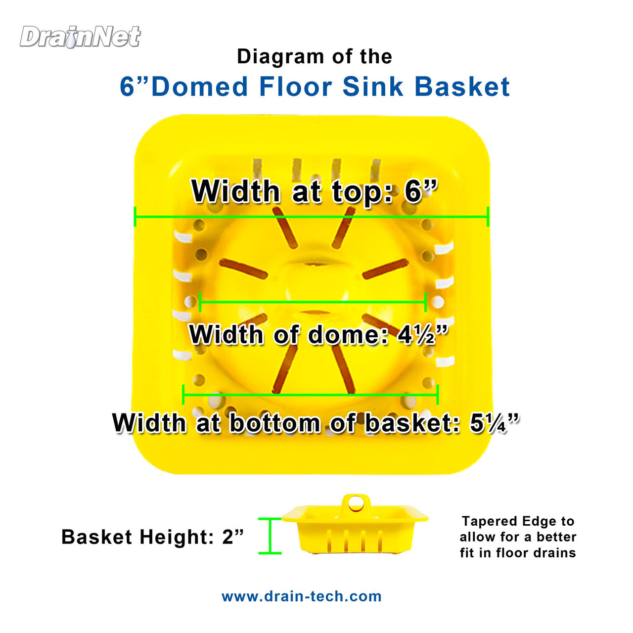 Fine Mesh Floor Sink Basket - 8.5 inch, 11 inch flange - Drain-Net