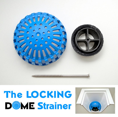 Home Janitorial Mop Sinks and Basins Locking Dome Strainer Kit - 4