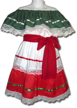 Mexican Fiesta Traditional Dress Size 10