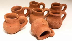 Mini Party Favor Mexican Tequila Clay Pottery Jugs - Set of 10