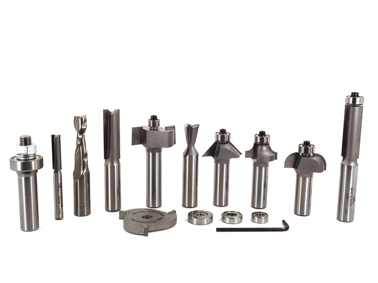 10 pc Essential Router Bit Set, 1/2 Shank, Whiteside 410