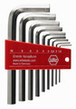 Wiha 35191 - L-Key Hex Nickel Short-Arm 9 Pc Set Metric 1.5-10mm