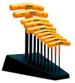 Bondhus 13390 - Set of 10 Graduated Length Hex T-Handles 3/32-3/8 with Stand