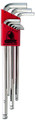 Bondhus 17099 - Set of 9 BriteGuard Plated Ball End Hex L-keys 1.5-10mm