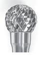 Carbide Bur Double Cut Long Shank Ball Shape SGS SD-3L6