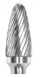 Carbide Bur Single Cut Long Shank Tree Shape with Radius End SGS SF-1L6