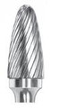 Carbide Bur Single Cut Long Shank Tree Shape with Radius End SGS SF-3L6