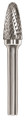 Carbide Bur Double Cut Tree Shape with Radius End SGS SF-5
