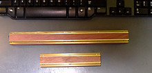 Deulen planer jointer knife fixtures - brass and rosewood