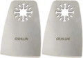 Oshlun MMA-5002 2-Inch Oscillating Tool Flexible Scraper with Uni-Fit Arbor for Fein Multimaster, Dremel, and Bosch (2-Pack)