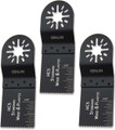 Oshlun MMA-0303 1-1/3-Inch Standard HCS Oscillating Tool Blade with Uni-Fit Arbor for Fein Multimaster, Dremel, and Bosch (3-Pack)
