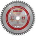 Oshlun SBNF-070054 7-Inch 54 Tooth TCG Saw Blade with 20mm Arbor for Aluminum and Non Ferrous Metals