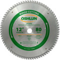 Oshlun SBW-120080 12-Inch 80 Tooth ATB Finishing Saw Blade with 1-Inch Arbor
