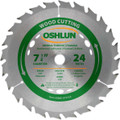 Oshlun SBW-072524 7-1/4-Inch 24 Tooth ATB General Purpose and Framing Saw Blade with 5/8-Inch Arbor (Diamond Knockout)